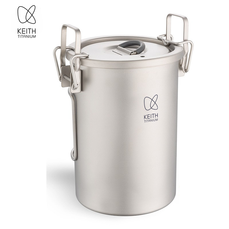 Camping Hiking Cooking - KEITH Panci Nasi Titanium Murni, Panci