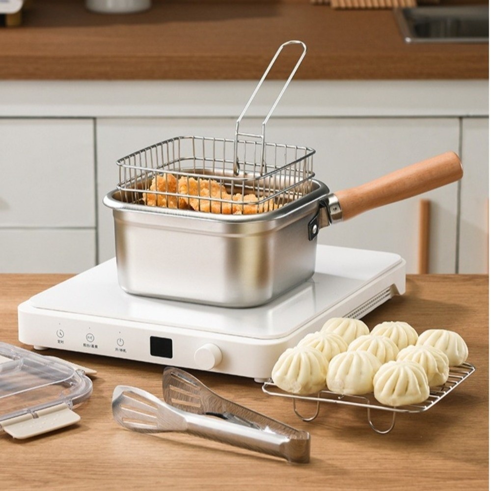 Camping Cooking Pots And Pans - Wajan Penggorengan Portable Stainless Steel Bentuk