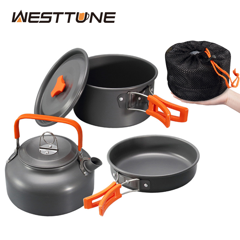Camping Hiking Cooking - WESTTUNE Peralatan Masak Berkemah Kit Aluminium