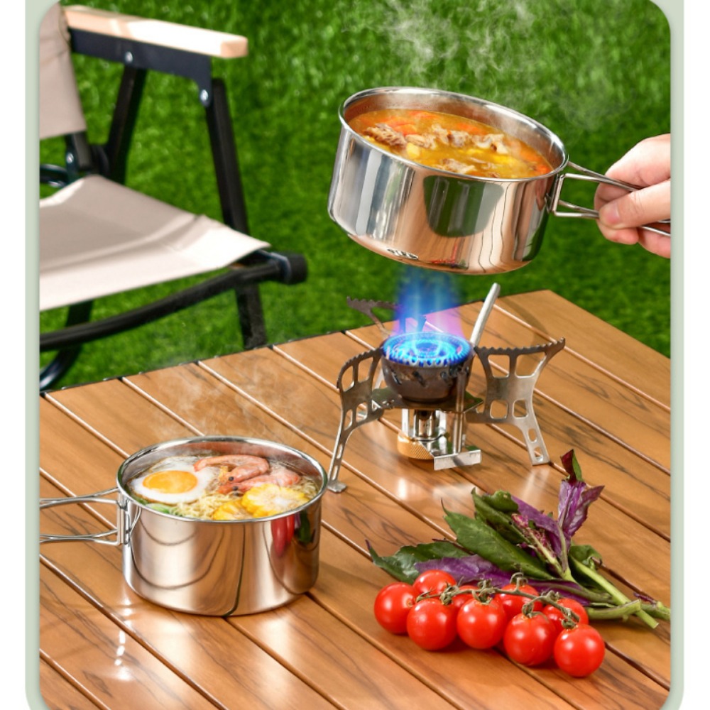 12 Buah Set Masak Kamp Petuala - Camping Cooking Pots And Pans ulasan dan harga