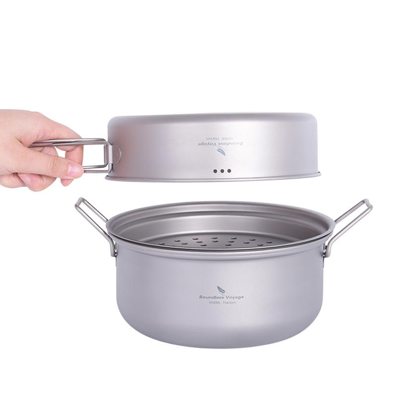 Set Peralatan Masak Titanium B - Camping Cooking Pots And Pans ulasan dan harga