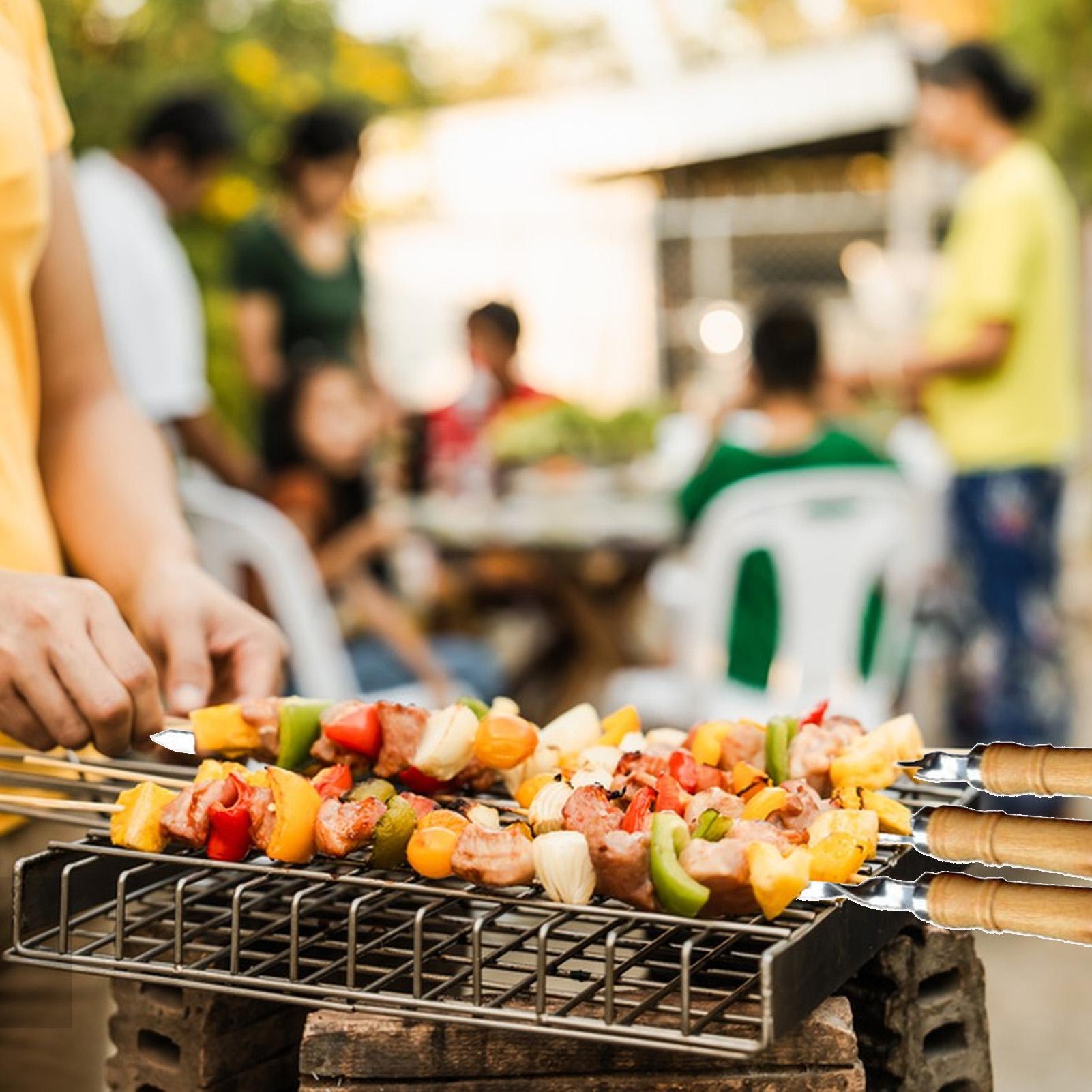 Tusuk Sate Memanggang Logam Tu - Camping Cooking Vegetables ulasan dan harga