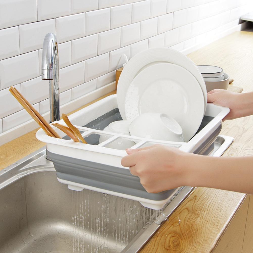 Rak Pengering Piring Lipat, Or - Camping Cooking Box ulasan dan harga