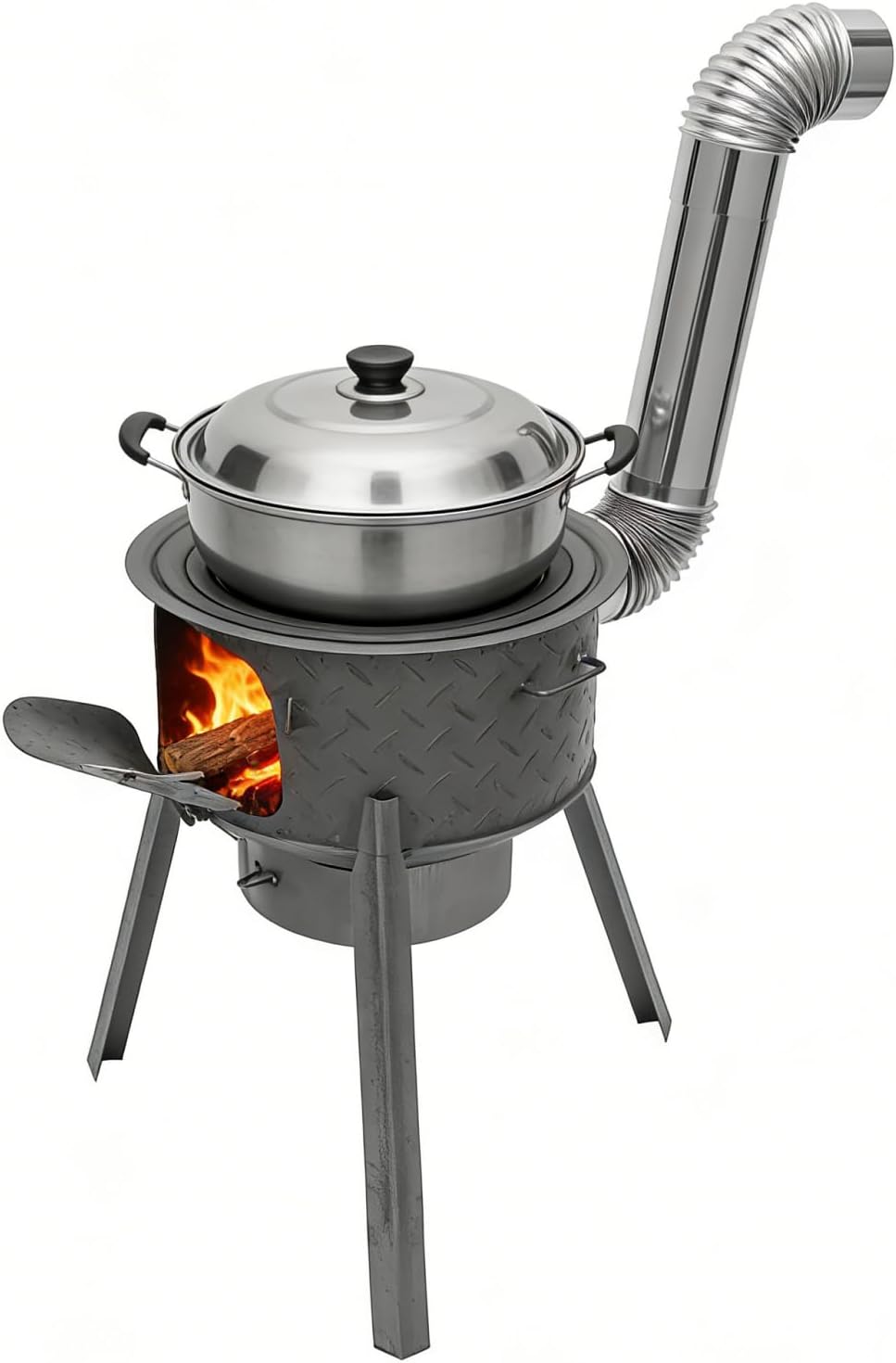 Kompor Roket Kayu Bakar Portab - Camping Hiking Cooking ulasan dan harga