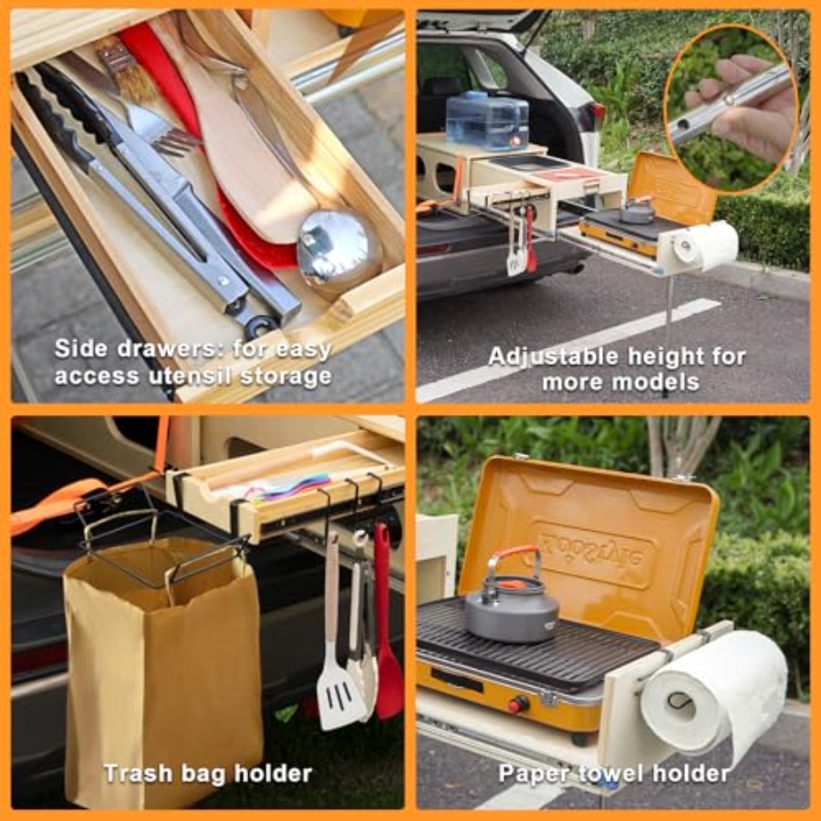 Sistem Dapur Geser Overland, K - Camping Cooking Box ulasan dan harga