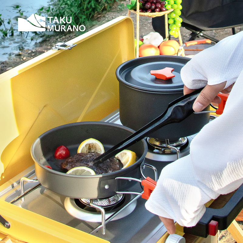 Set Peralatan Masak Camping, P - Camping Cooking Pots And Pans ulasan dan harga