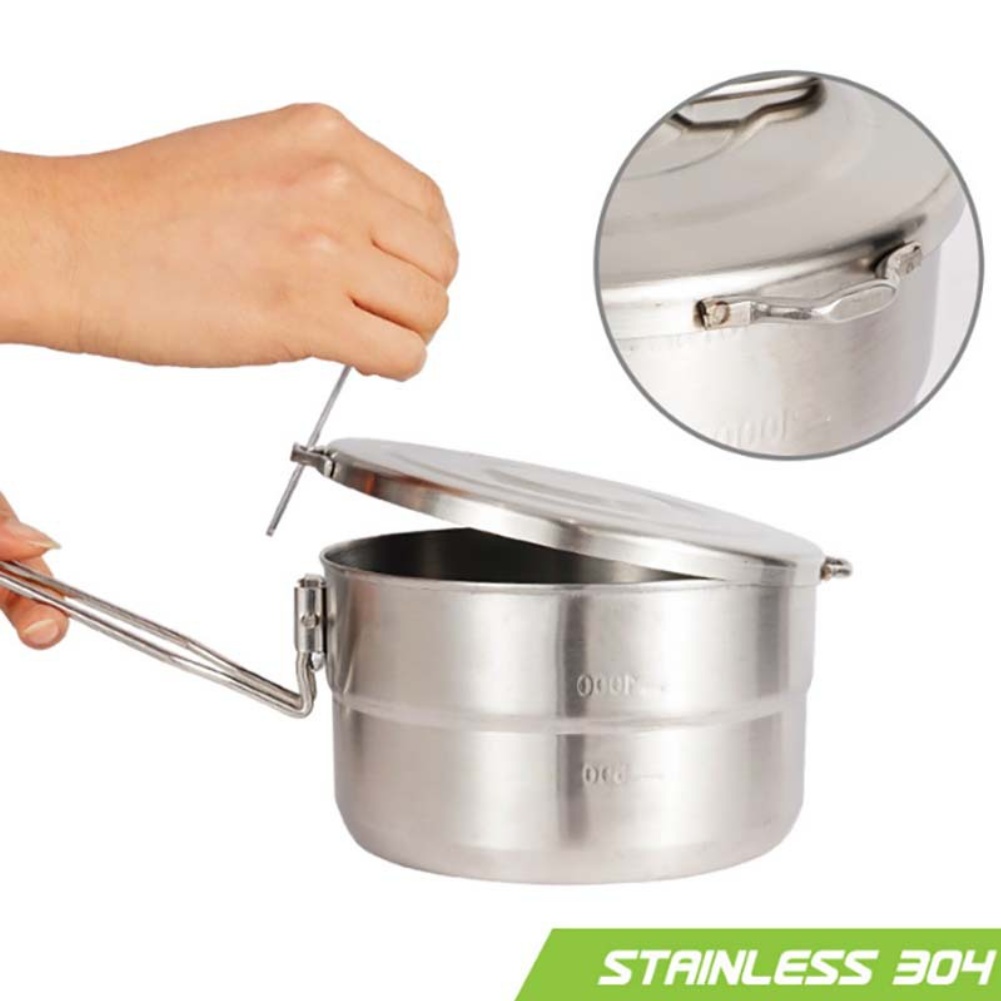 Panci Luar Ruangan dari Baja T - Camping Cooking Materials ulasan dan harga